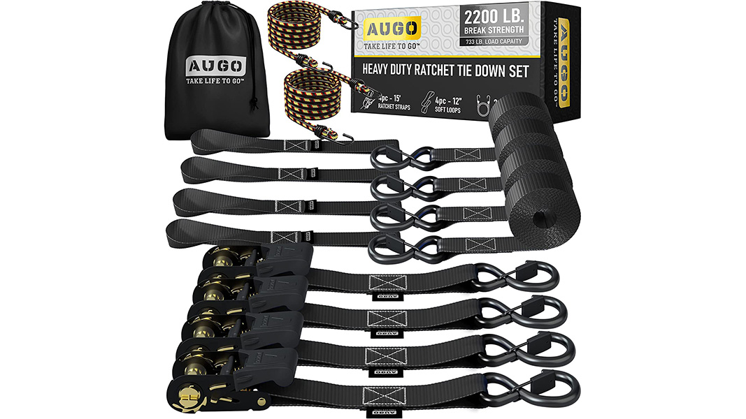 augo ratchet tie down straps