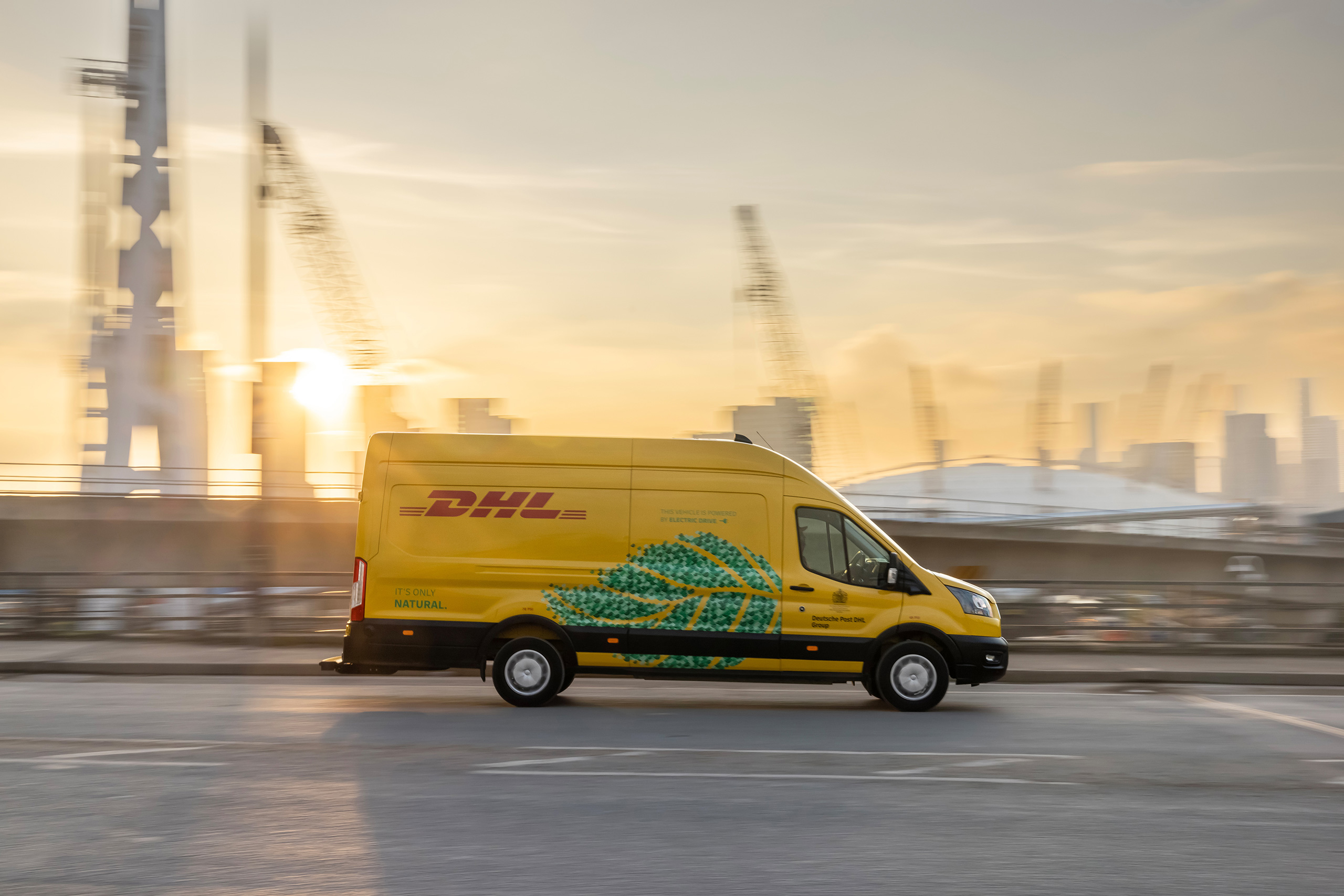 ford pro e-transit dhl delivery van