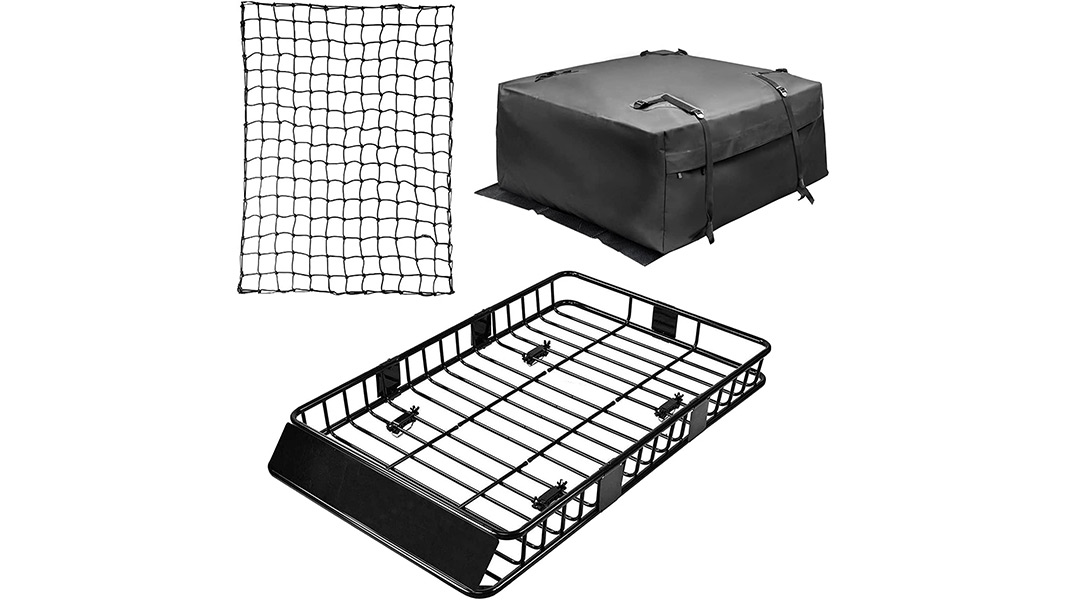 leader accessories roof rack cargo basket set