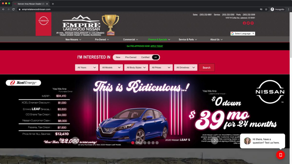 Denver Area Nissan Dealer Empire Lakewood Nissan l Dealership near me scaled