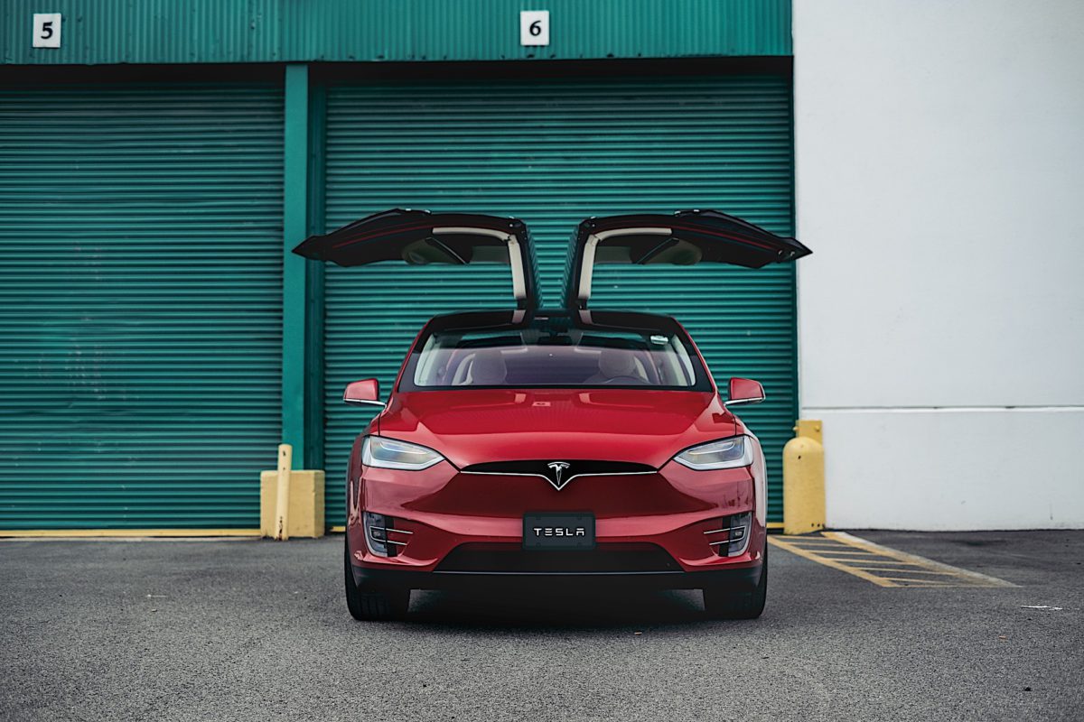 red tesla model x