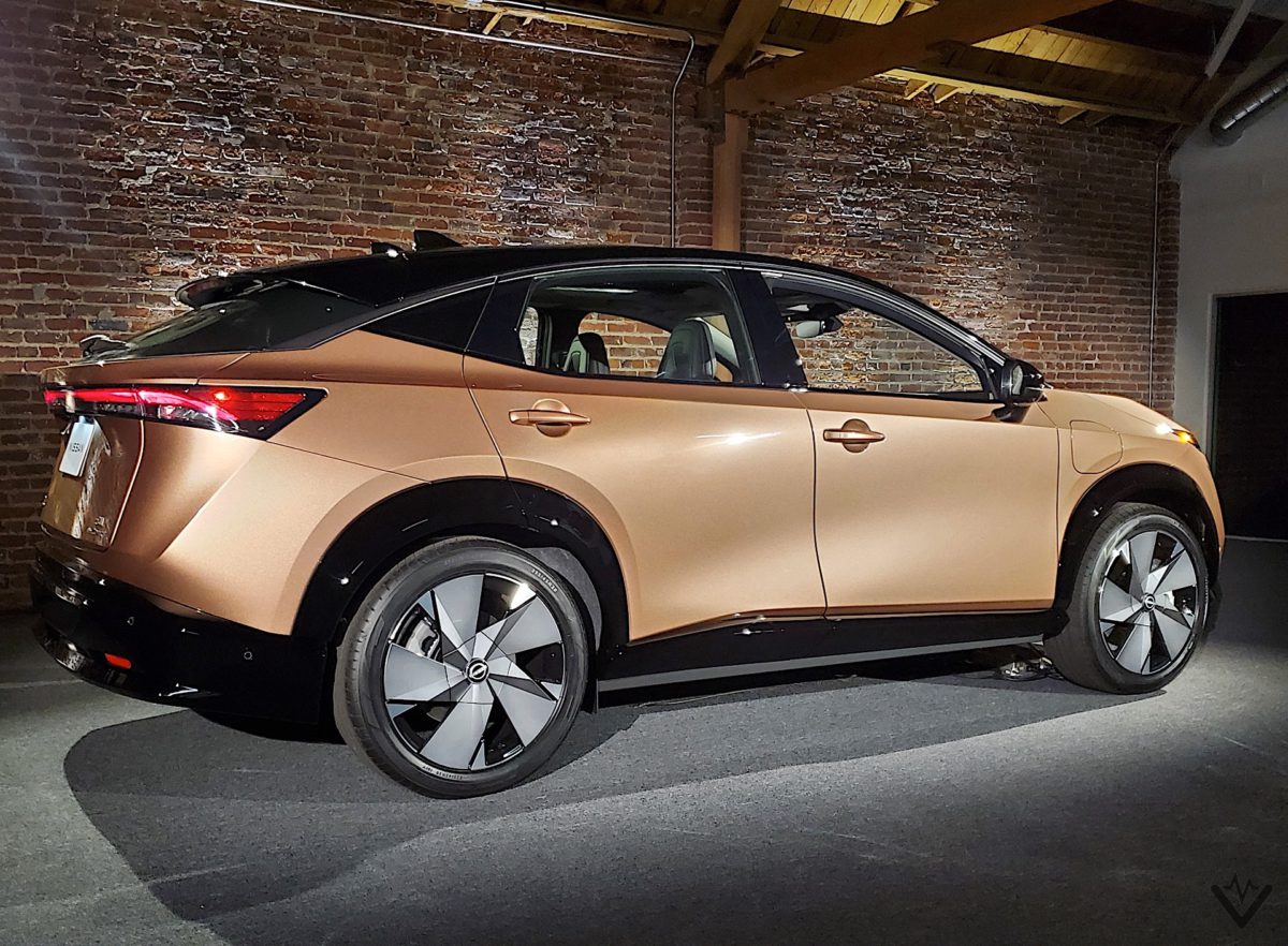 2022 Nissan Ariya rear three quarters 02