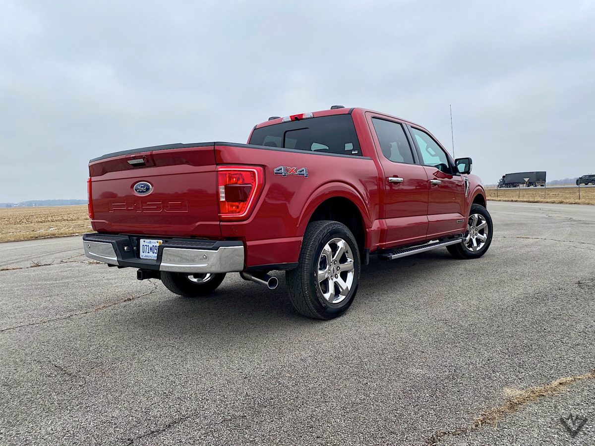 2021 F 150 rear three quarter