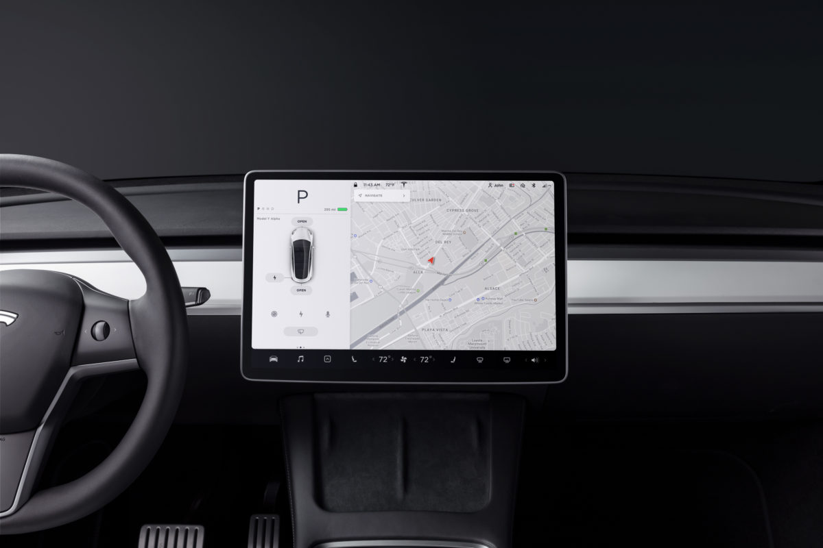 Tesla Model Y touchscreen