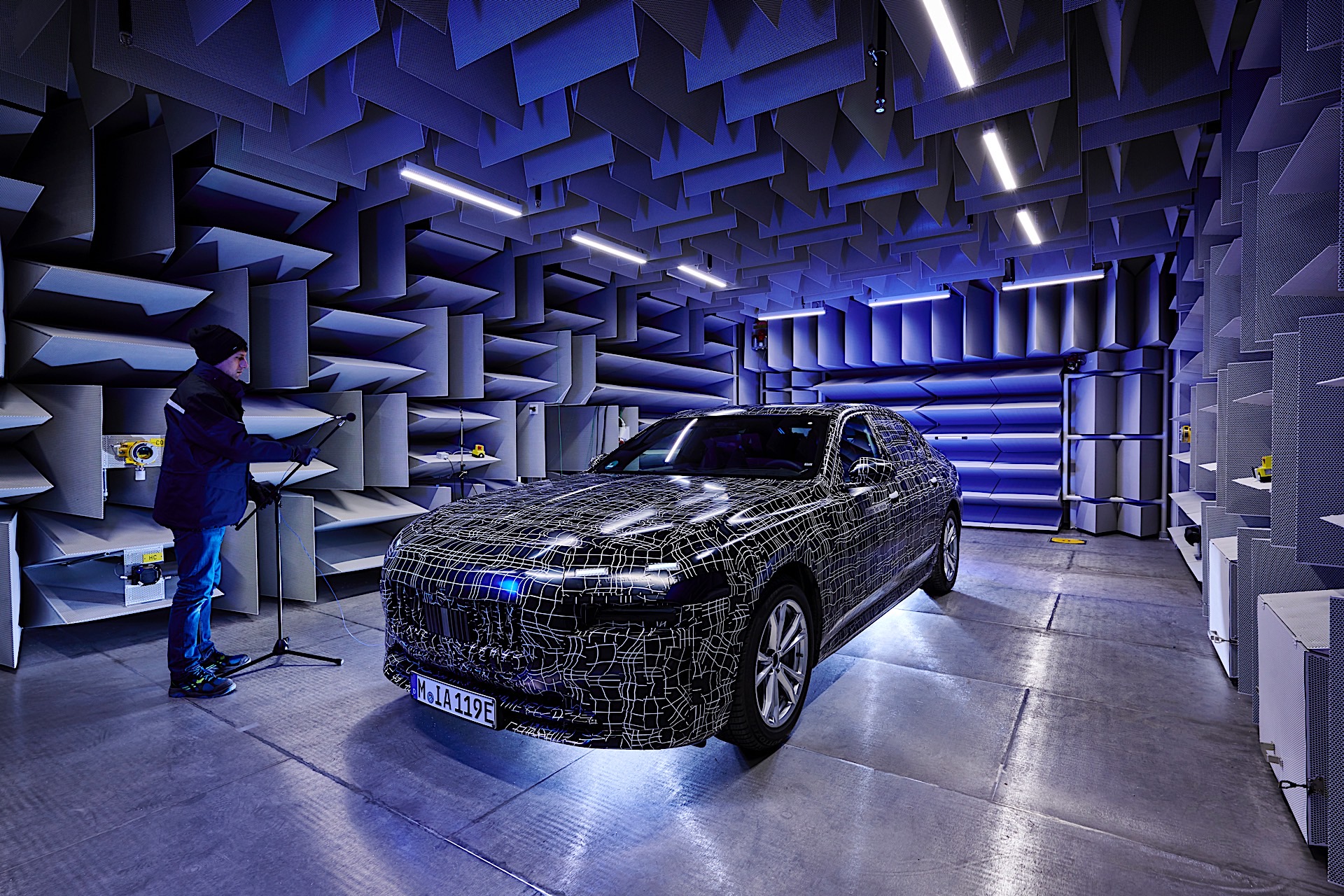BMW i7 undergoes acoustic lab testing EV Pulse
