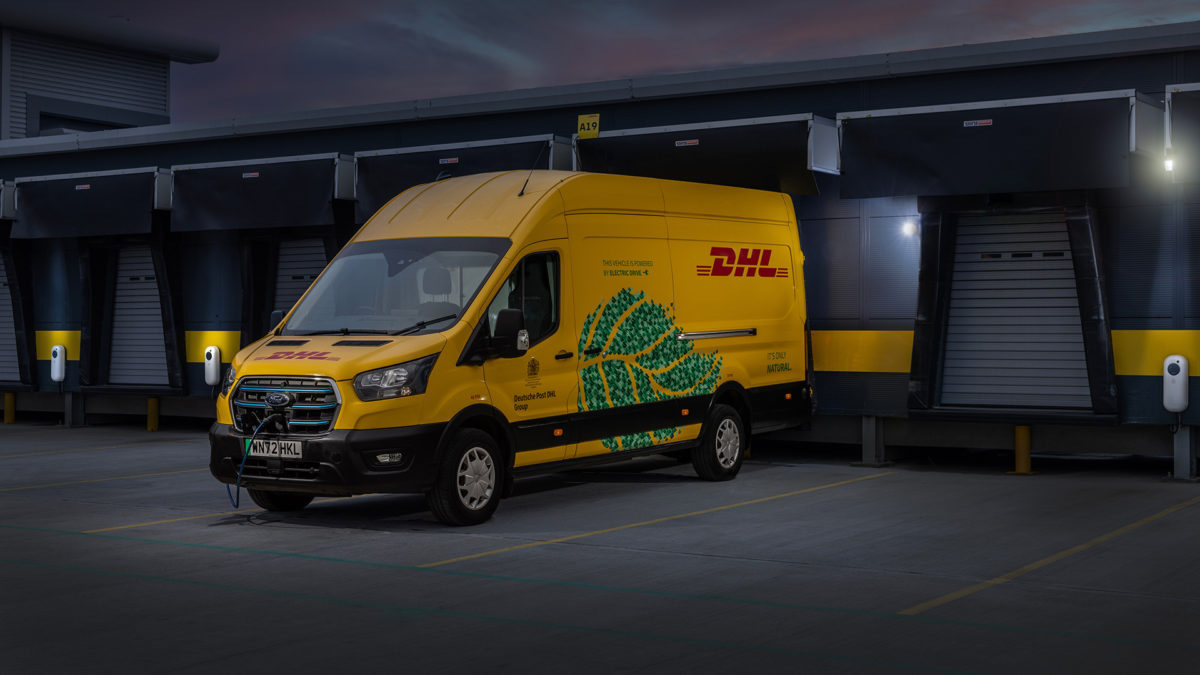 ford pro e transit dhl delivery van