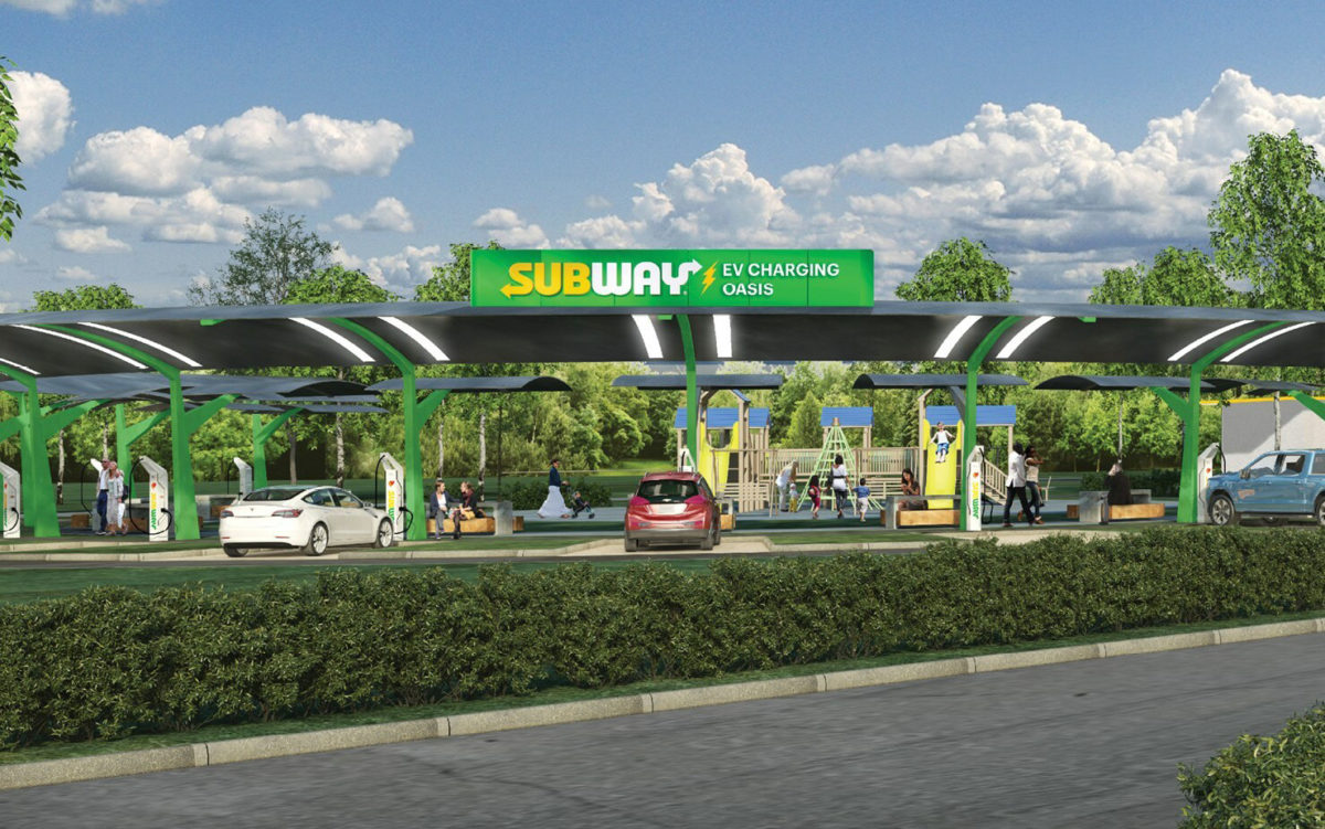 subway ev charging oasis